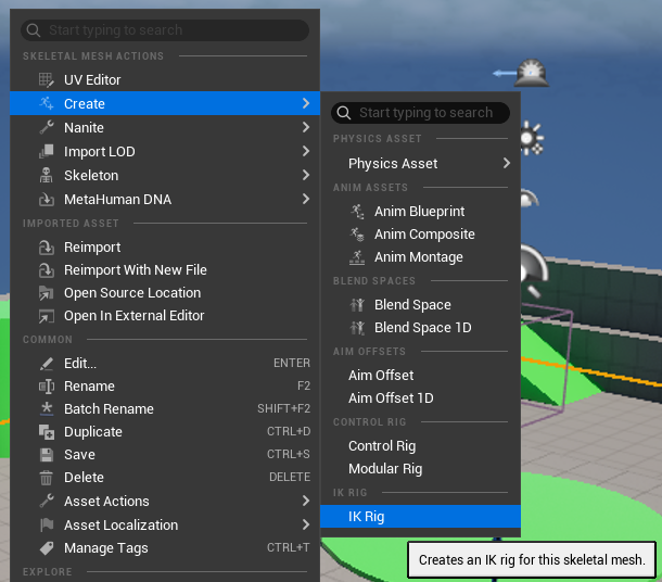 Unreal Engine rigging tools